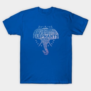 Save Elephants - Boho Watercolor Typography T-Shirt